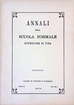 Annali della Scuola Normale Superiore di Pisa. Estratto Classe di Lettere e Filosofia. Fililogia e filosofia medievale e umanistica. Serie III, Vol. VIII, 4