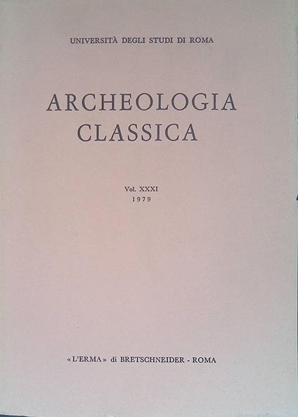 Archeologia classica (1981) - copertina