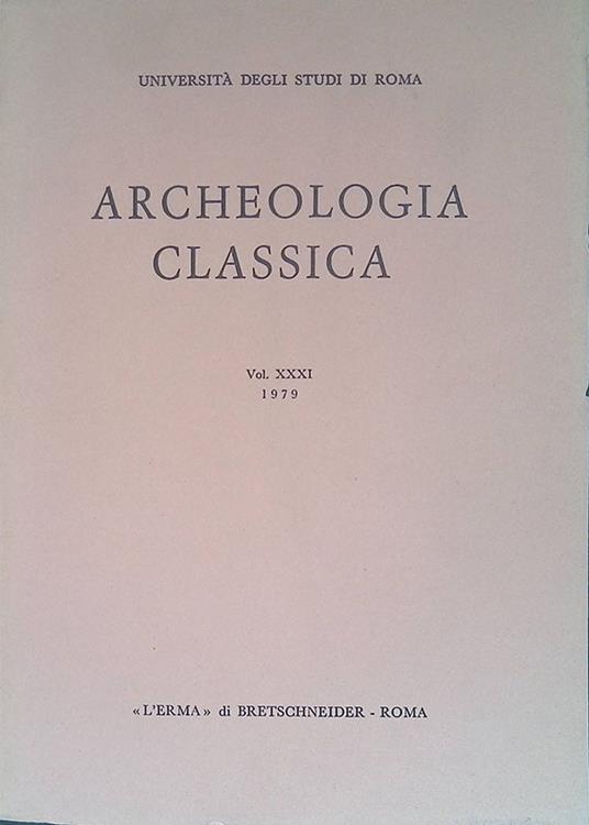 Archeologia classica (1981) - copertina