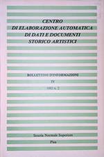 Centro di elaborazione automatica di dati e documenti storico artistici. Bollettino d'informazioni IV. 1983, n. 2