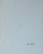 Agli Amici n.1. Una poesia di Dino Carlesi. Sorge l'anno vergine. Con una litografia di Antonio Possenti
