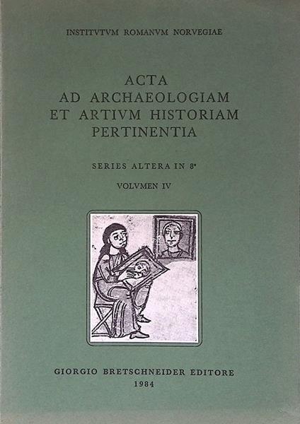 Acta ad Archaeologiam et Artium Historiam Pertinentia. Series Altera in 8. Volumen IV - Hjalmar Torp - copertina