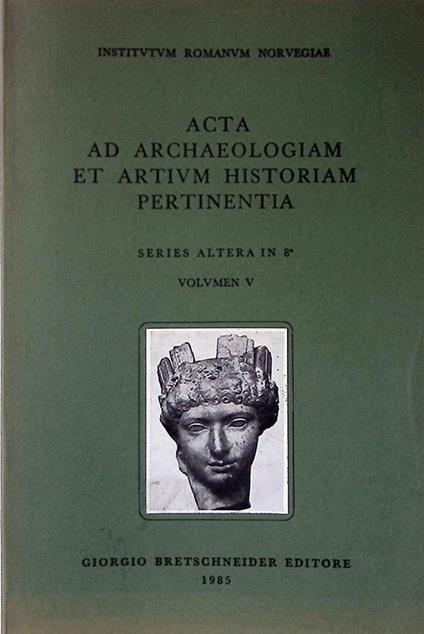 Acta ad Archaeologiam et Artium Historiam Pertinentia. Series Altera in 8. Volumen V - Hjalmar Torp - copertina