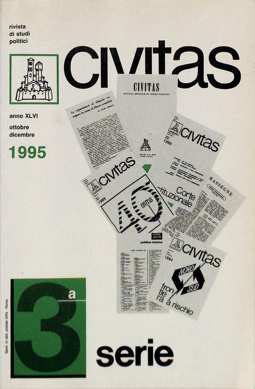Civitas. Rivista di studi politici. Ottobre-dicembre 1995 - Paolo E. Taviani - copertina