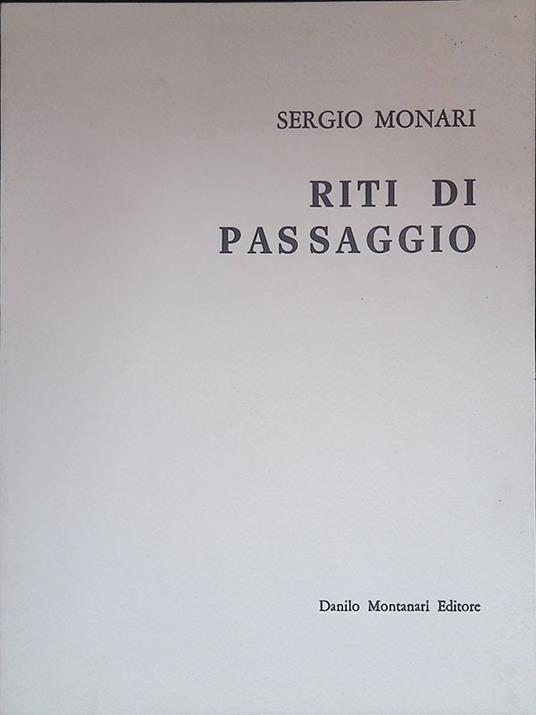 Riti di passaggio - Sergio Monari - copertina
