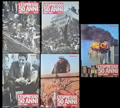 L' Espresso 50 anni. 5 VOLUMI - Francesco Erbani - copertina