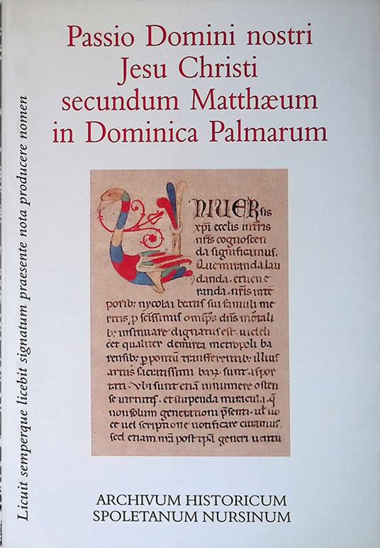 Passio Domini nostri Jesu Christi secundum Matthaeum in Dominica Palmarum - Angelo Gargiulo - copertina