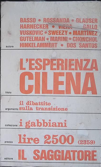 L' esperienza cilena - copertina