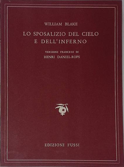 Lo sposalizio del cielo e dell'inferno - William Blake - copertina