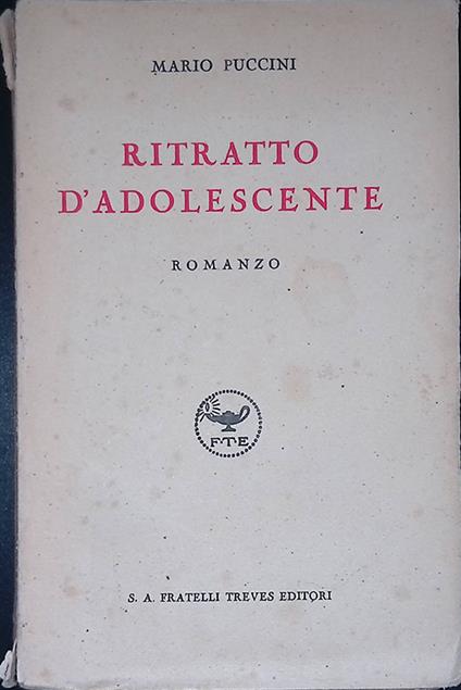 Ritratto d'adolescente - Mario Puccini - copertina