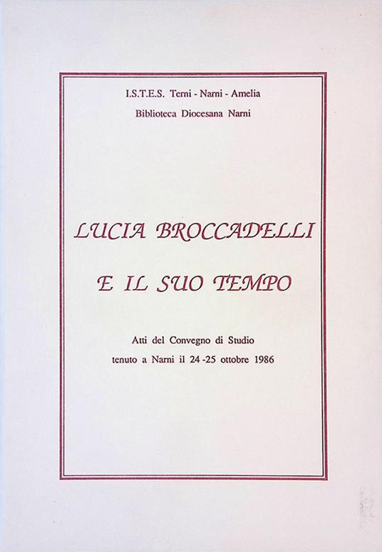 Lucia Broccadelli e il suo tempo - copertina