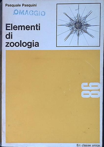 Elementi di zoologia - Pasquale Pasquini - copertina