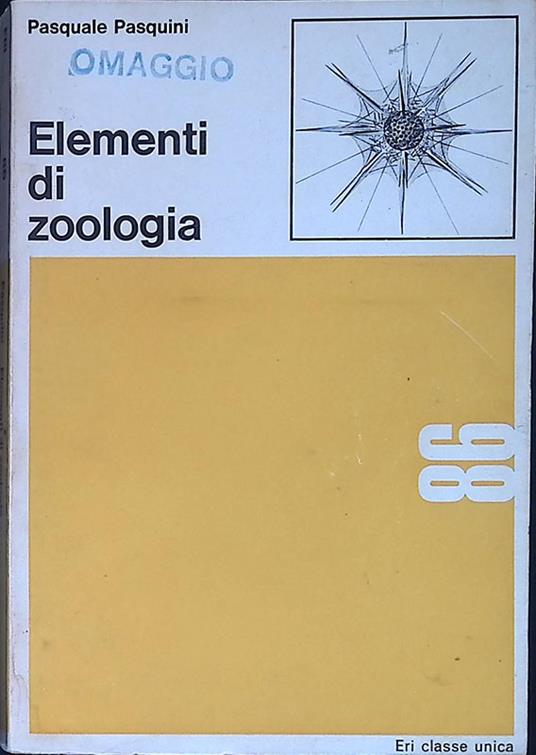 Elementi di zoologia - Pasquale Pasquini - copertina