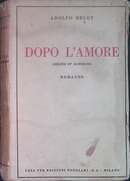 Dopo l'amore - copertina
