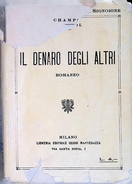 Il denaro degli altri - Champol - copertina
