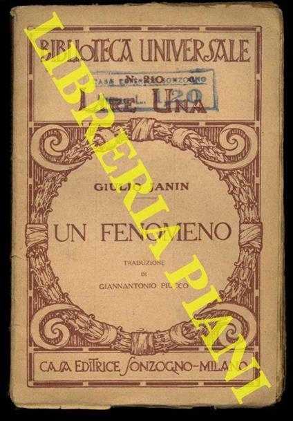 Un fenomeno - Giulio Janin - copertina