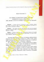 Le opere di Francesco Redi (1626-1697) possedute dalla Biblioteca del Museo Civico di Storia Naturale di Milano