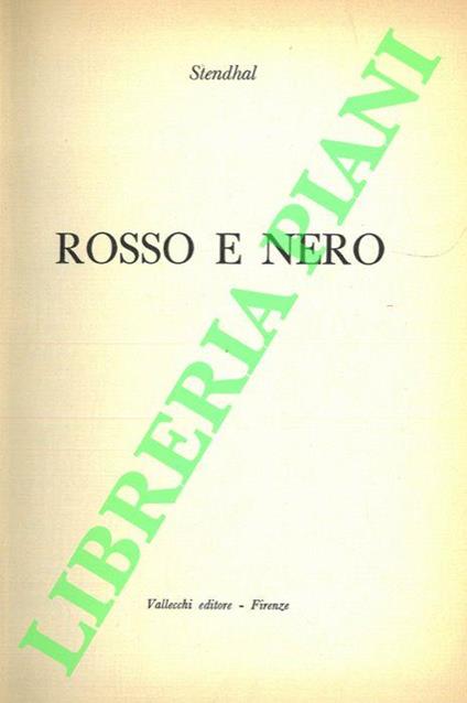 Rosso e nero - Stendhal - copertina