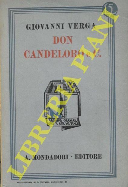 Don Candeloro e C.i - Giovanni Verga - copertina