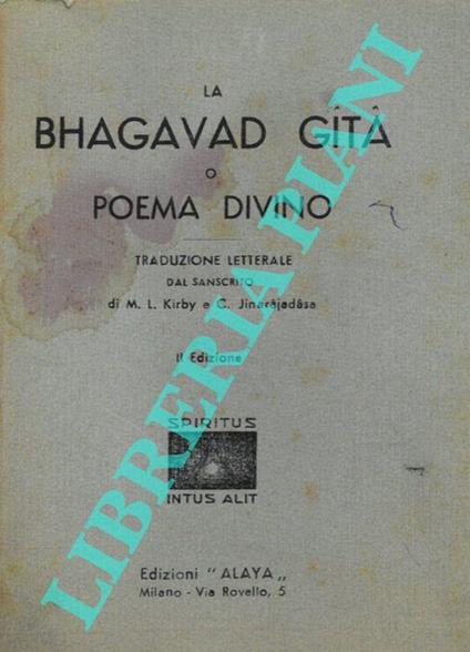 La Bhagavad gita o poema divino - Yogi Ramacharaka - copertina