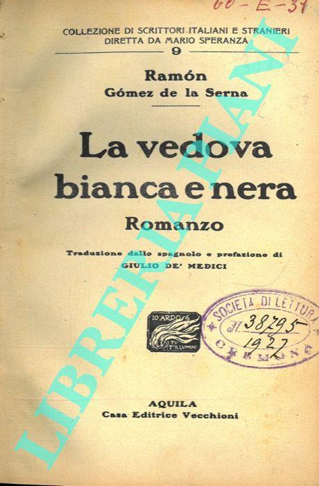 La vedova bianca e nera - Ramón Gómez de la Serna - copertina