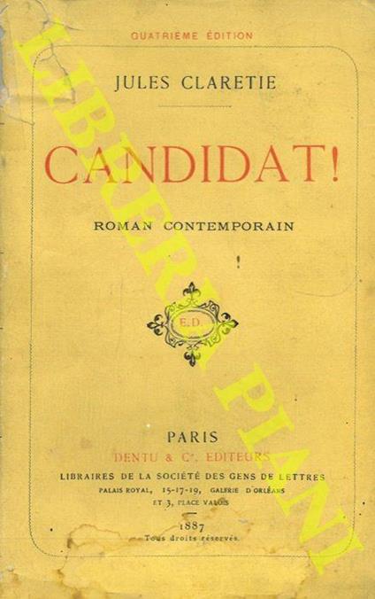 Candidat! Roman contemporain - Jules Claretie - copertina