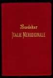 Italie Meridionale - Karl Baedeker - copertina