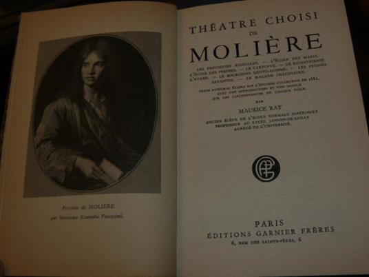Theatre choisi de Molière. Les précieuses ridicules, L'école des maris, Le Tartuffe,Le misanthrope, L'avare, Le malade imaginaire - Maurice Rat - copertina