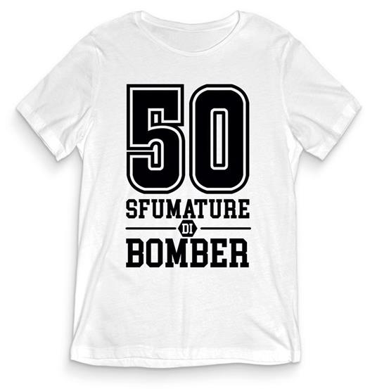 T-Shirt Uomo Bianca Tee114 Tg Xl 50 Sfumature Di Bomber