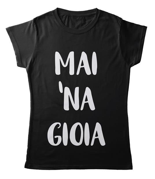 T-Shirt Nera Donna Tee122 Tg S Mai 'Na Gioia