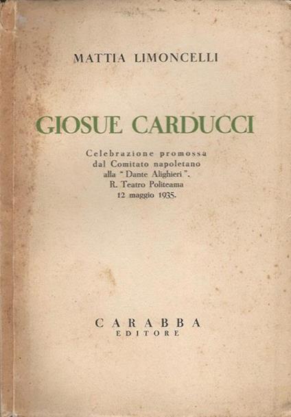 Giosue Carducci - Mattia Limoncelli - copertina