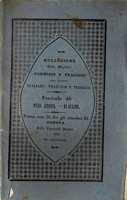 Pura Storia - Eugenio Scribe - copertina