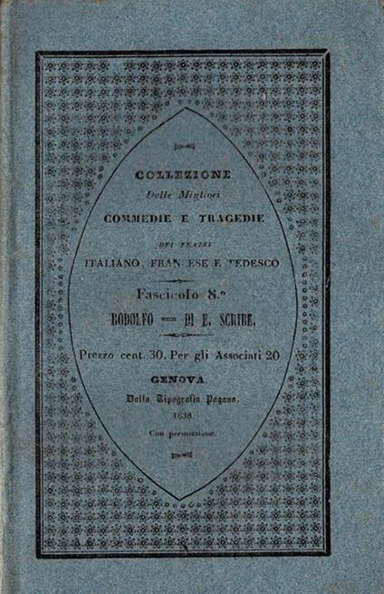 Rodolfo ossia Fratello e Sorella - Eugenio Scribe - copertina