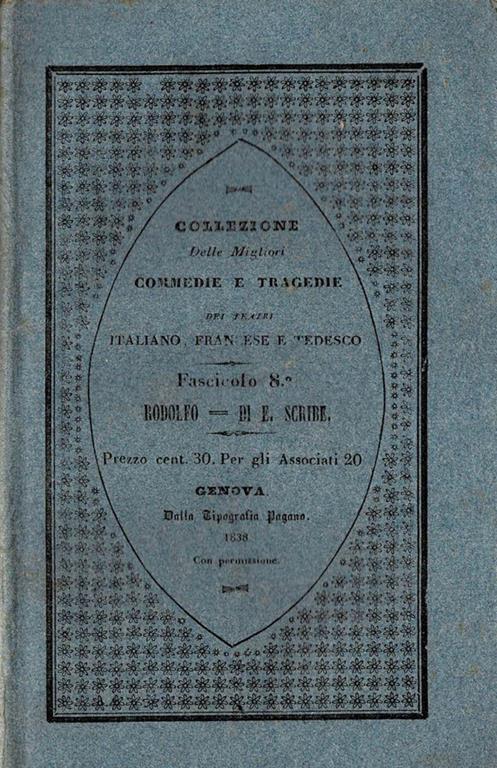Rodolfo ossia Fratello e Sorella - Eugenio Scribe - copertina