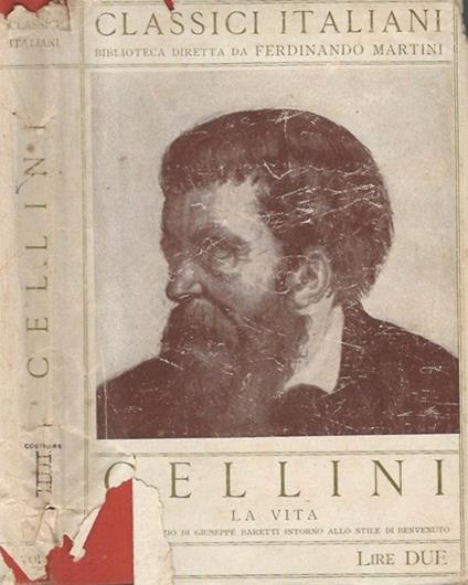 La vita - Benvenuto Cellini - copertina