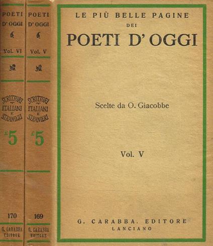 Le più belle pagine dei poeti d'oggi vol.V, VI - Olindo Giacobbe - copertina