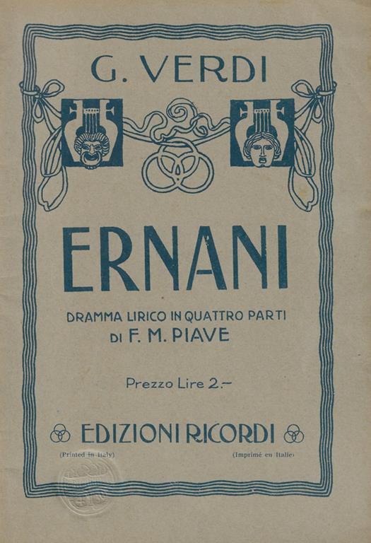 Ernani - Giuseppe Verdi - Libro Usato - Edizioni Ricordi - | IBS