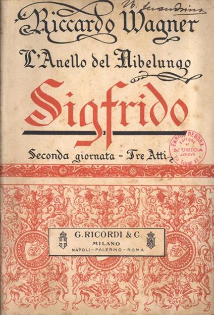 Sigfrido - Richard Wagner - copertina