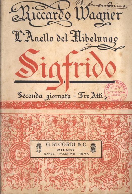 Sigfrido - Richard Wagner - copertina
