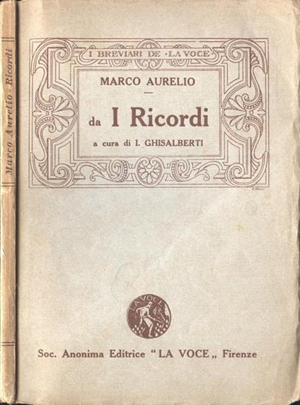 Ricordi - Marco Aurelio - copertina