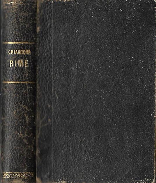 Rime di Gabriello Chiabrera – Volume I - Gabriello Chiabrera - copertina