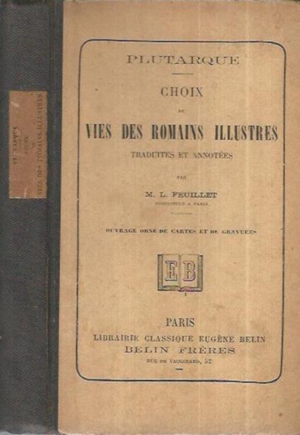 Choix de vies des Romains illustres - Plutarco - copertina