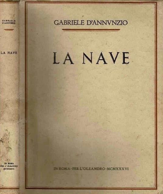 La nave - Gabriele D'Annunzio - copertina
