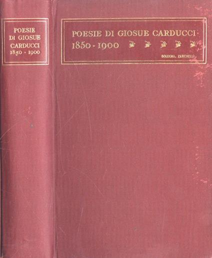 Poesie 1850 - 1900 - Giosuè Carducci - copertina