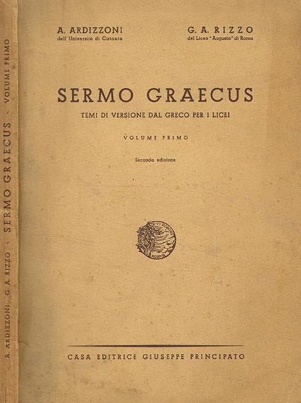 Sermo Graecus - Athos Ardizzoni - copertina