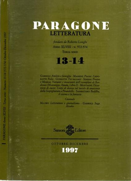 Paragone - Roberto Longhi - copertina