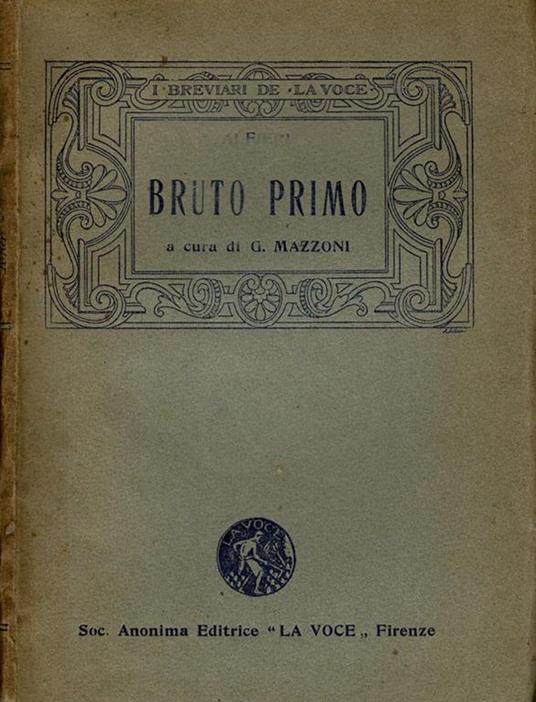 Bruto Primo - Vittorio Alfieri - copertina