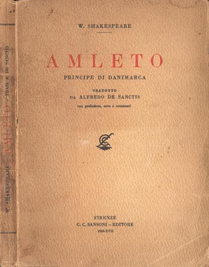 Amleto - William Shakespeare - copertina