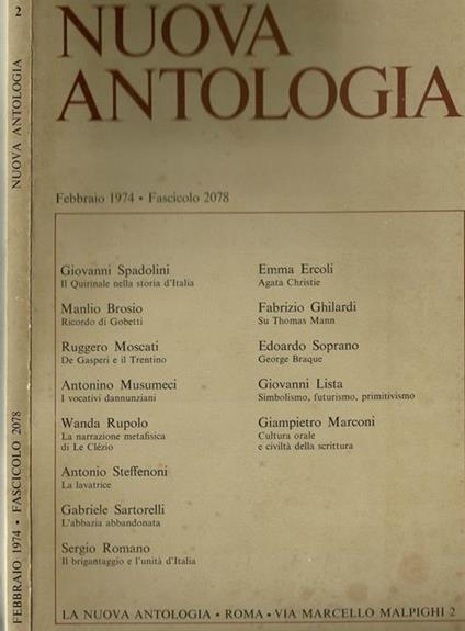 Nuova Antologia - copertina