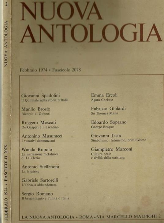 Nuova Antologia - copertina